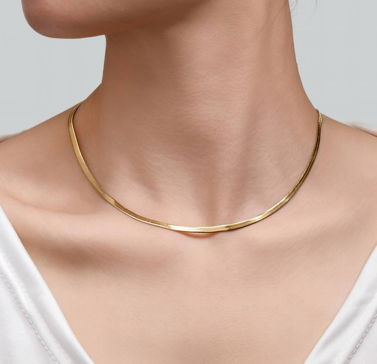 18K Gold Plated Stainless Steel, Waterproof and Hypoallergenic Non Tarnish Necklace